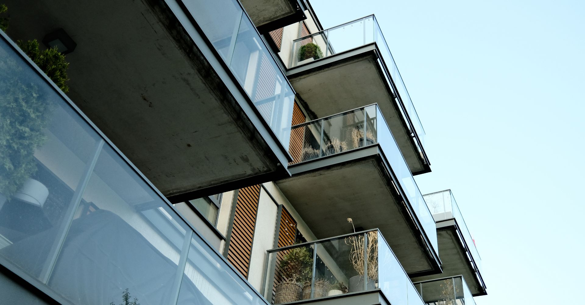 balconies of apartment building